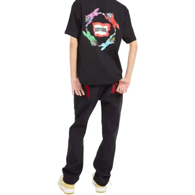 Ice Cream Running Dog print Jeans-2
