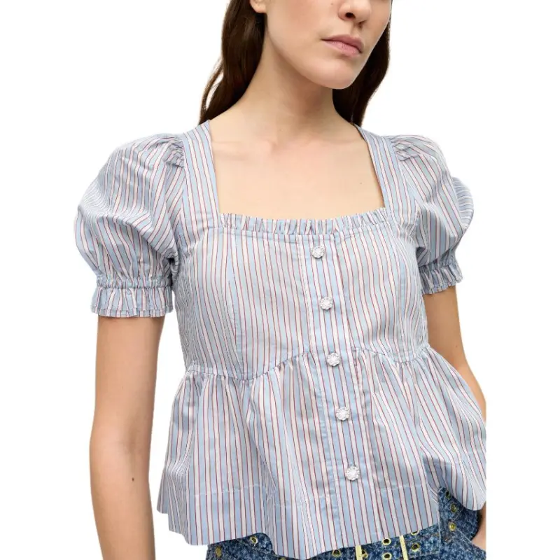 GANNI Striped Blouse-5