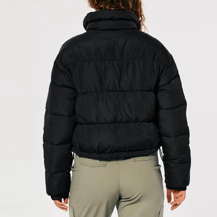 Hollister Puffer Jacket Women's Black-2