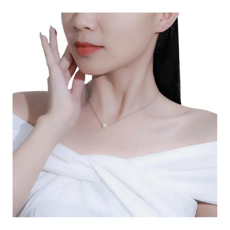 MIKIMOTO 18K White Gold Akoya Pearl Necklaces Women's Silver-2