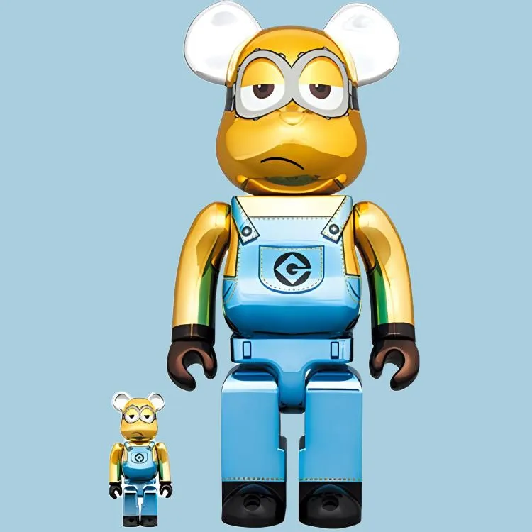 Bearbrick X Minions Stuart Chrome Ver.-3