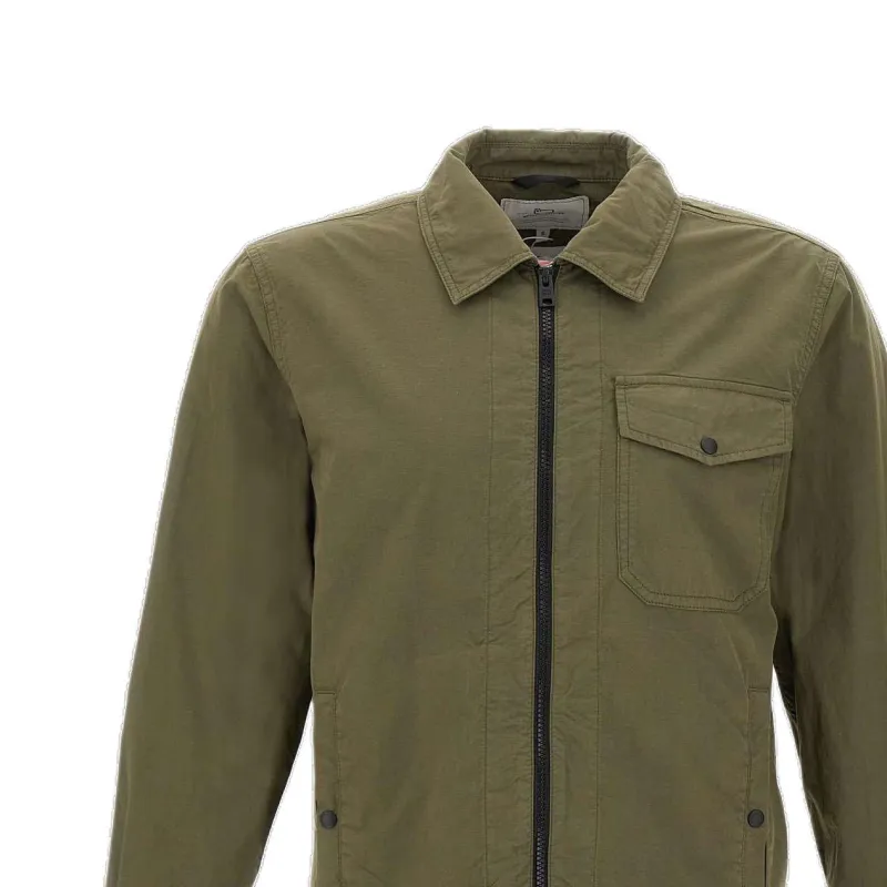 WOOLRICH Zip Up Long Sleeved Overshirt-5