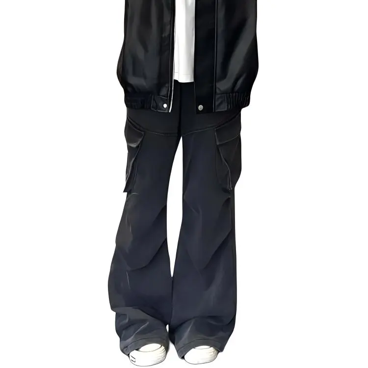 YINLEI Cargo Pants Women's Black-2