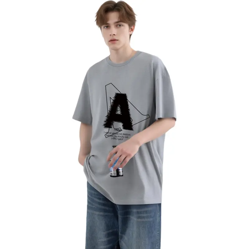 YK&YB T Shirts Unisex Gray-3