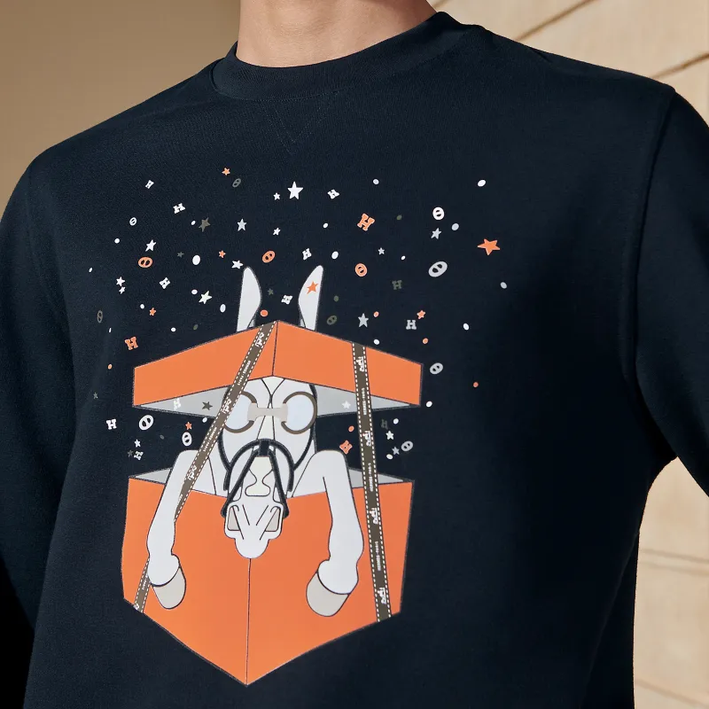 HERMES SS24 Sweatshirt Men's Marine Blue-3