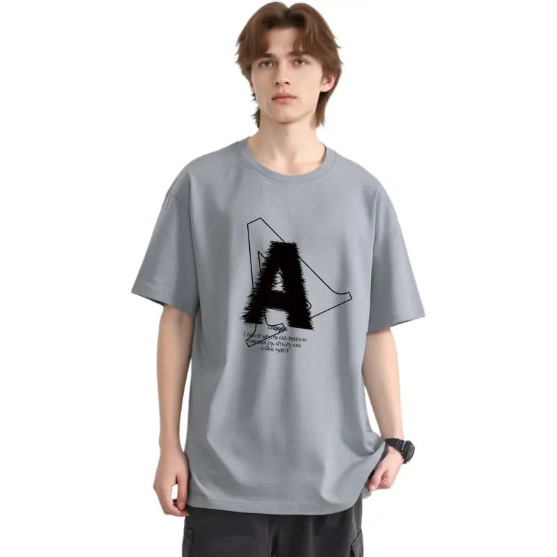 YK&YB T Shirts Unisex Gray-2