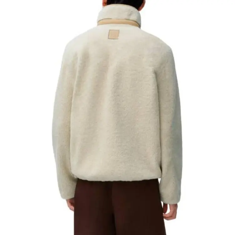 LOEWE Shearling Windproof Jacket Jackets Coats Men's Light White-1