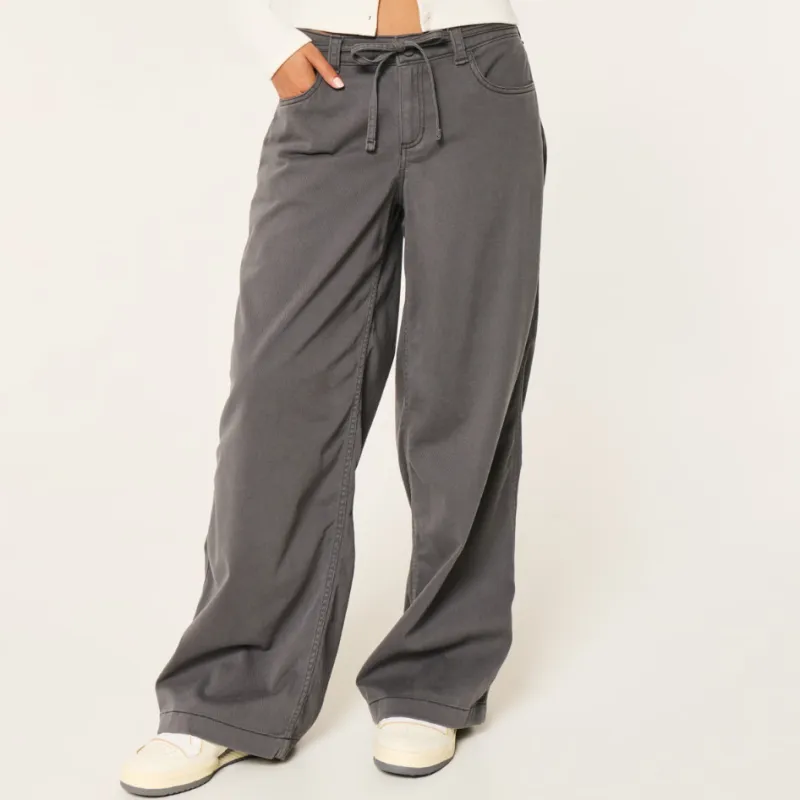 Hollister Casual Pants Women's Gray-4