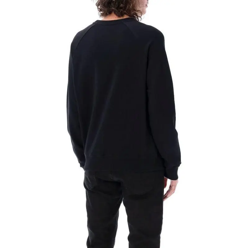 BALMAIN Flocked Logo Crewneck Sweatshirt-3