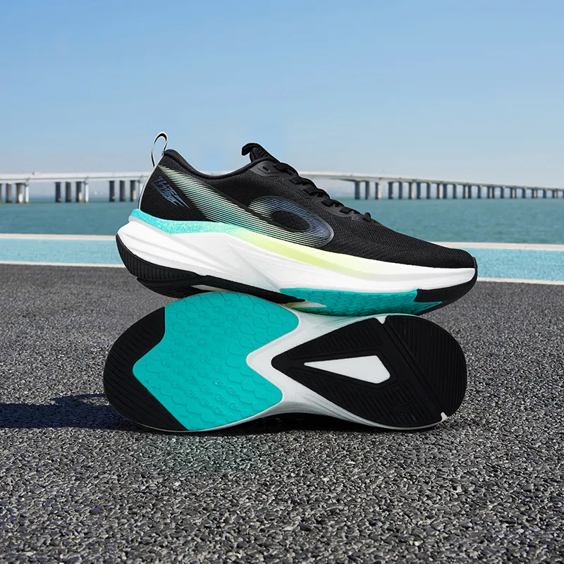 QIAODAN Speed 3LITE Cushioning, Slip Resistant, And Abrasion Resistant Low Top Casual Running Shoes Men's Black White-6