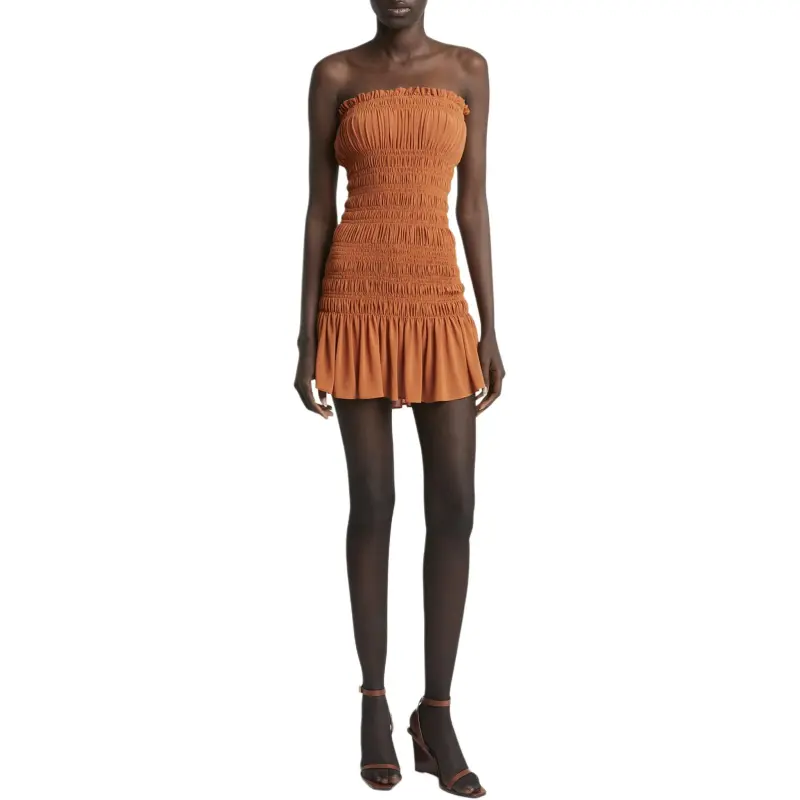 SAINT LAURENT Sleeveless Dress Women's Orange-3