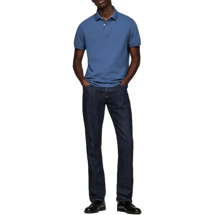 Tommy Hilfiger 1985 Organic Cotton Regular Fit Polo Polo Shirt Men's Blue-1