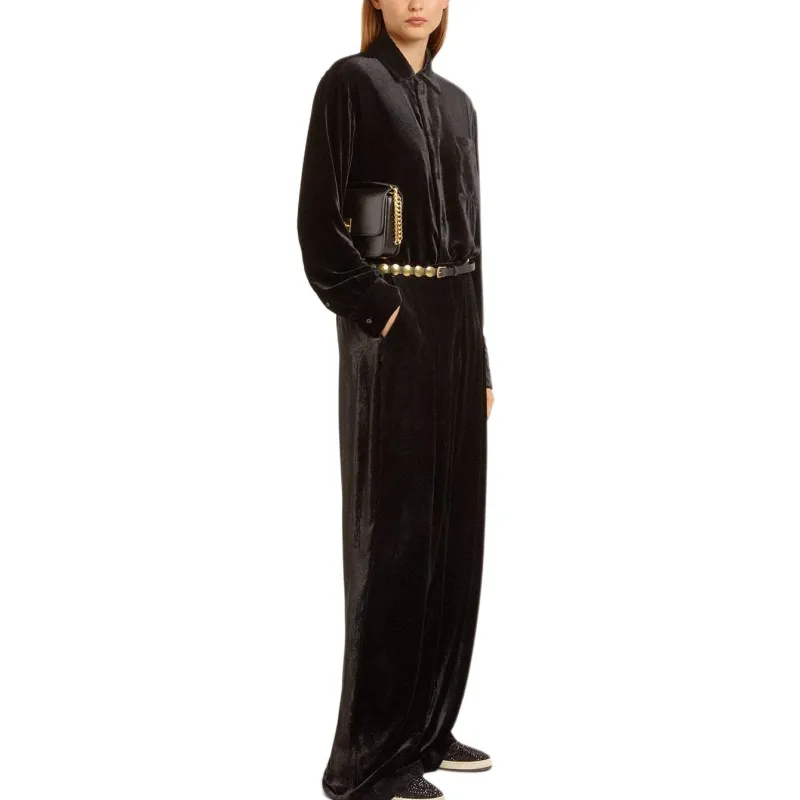 Golden Goose Straight Leg Velvet Trousers-2