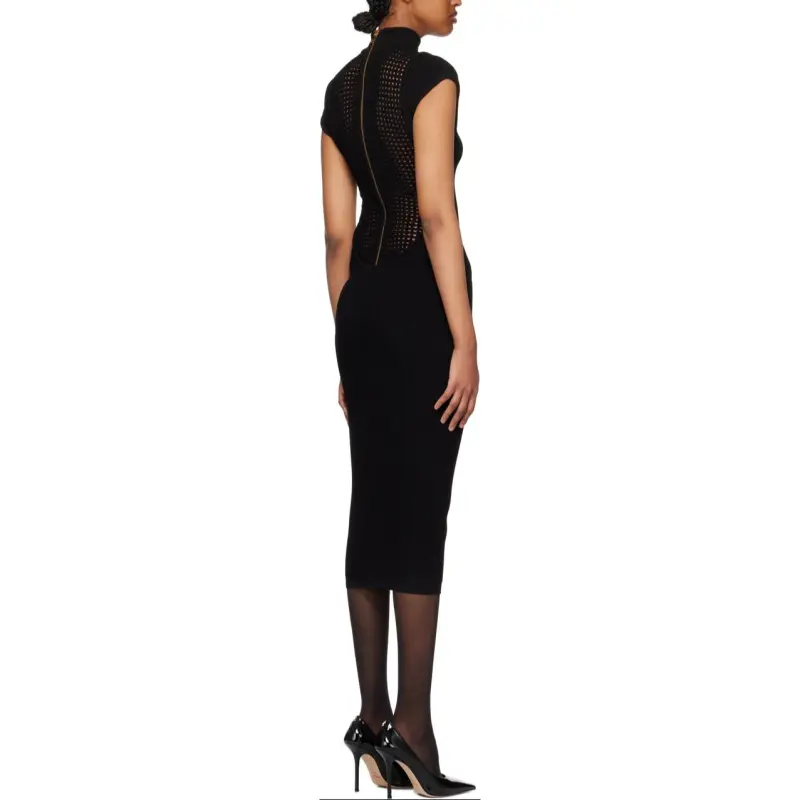 BALMAIN Cut-Out Detailed Ribbed Dress-3