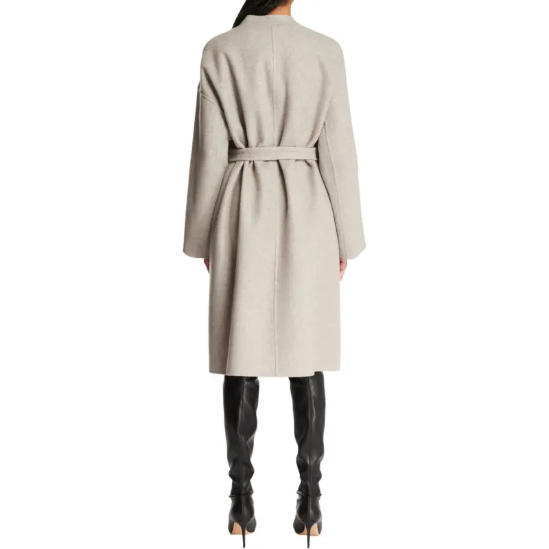 THE ROW Belted Waist Crewneck Coat-2