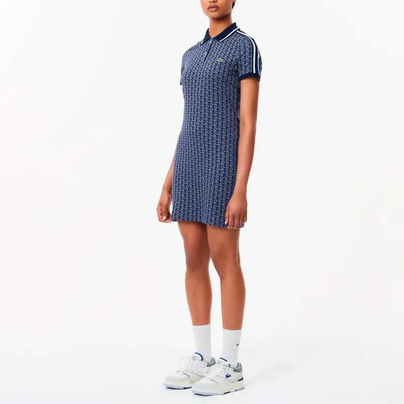 LACOSTE Monogram jacquard Cotton Minidress-3
