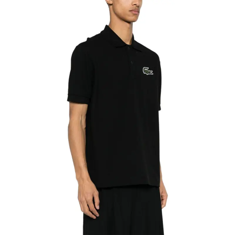 LACOSTE Logo Embroidered Short Sleeved Polo Shirt-4