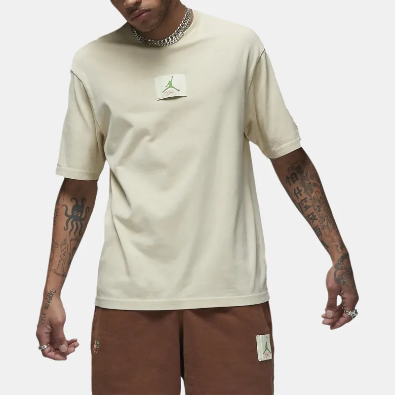 Jordan x TITAN T Shirt Men's Beach Light Yellow-2