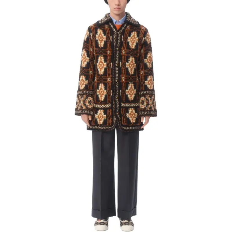 Valentino Garavani Geometric pattern Wool Cardigan-2