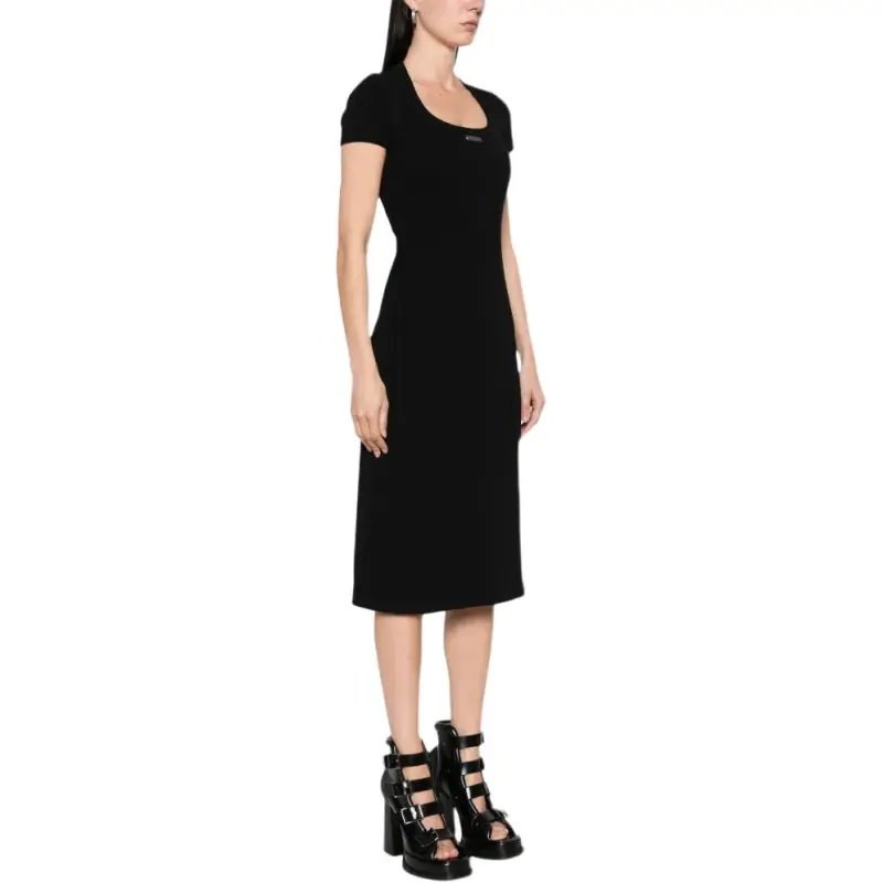 Alexander McQueen Logo plaque Midi Dress-3