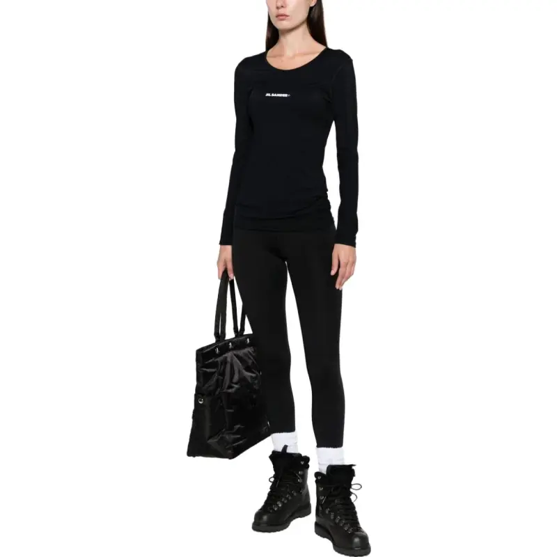 JIL SANDER + Crewneck Long Sleeved T Shirt-3