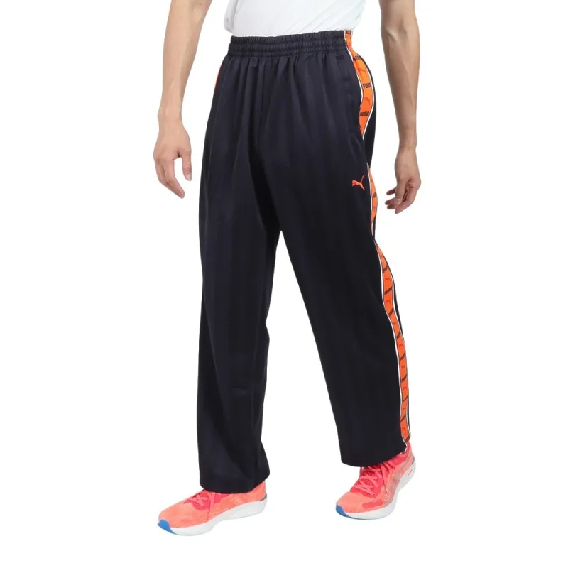 PUMA Knit FW24 SHADOW STRIPE Knitted Sweatpants Men's New Marine Orange-2