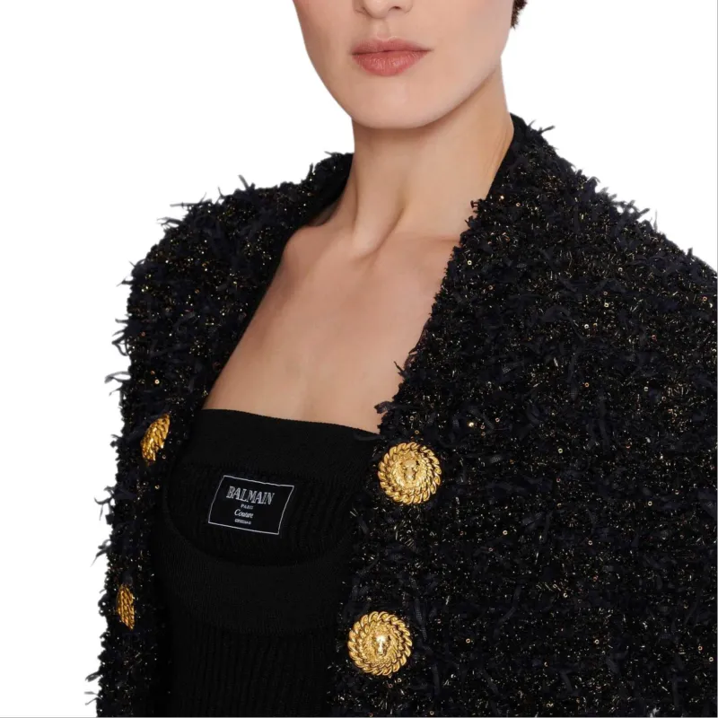 BALMAIN Edge To Edge Tweed Jacket-7