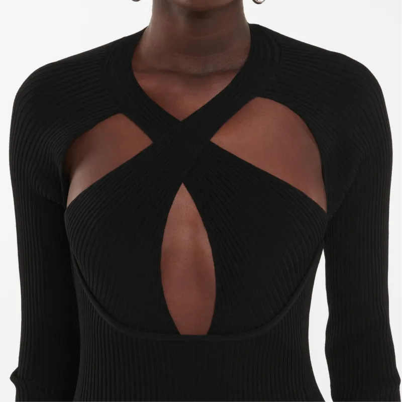 PHILOSOPHY DI LORENZO SERAFINI Long-Sleeved Dresses Women's Black-3