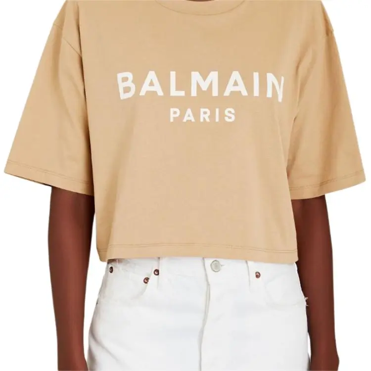 BALMAIN Logo Printed Round Neck T-Shirt-4