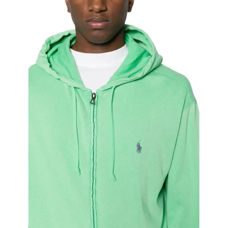 Polo Ralph Lauren Pony Embroidered Zipped Drawstring Hoodie-4