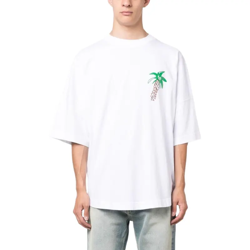 PALM ANGELS Sketchy Cotton Oversized T shirt-3