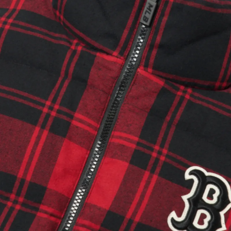 MLB Mlb Base Logo Puffer Jacket Unisex Red-3