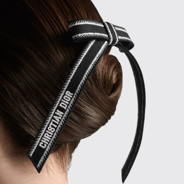 DIOR Polypropylene Hair Clips Women's Black/White-2