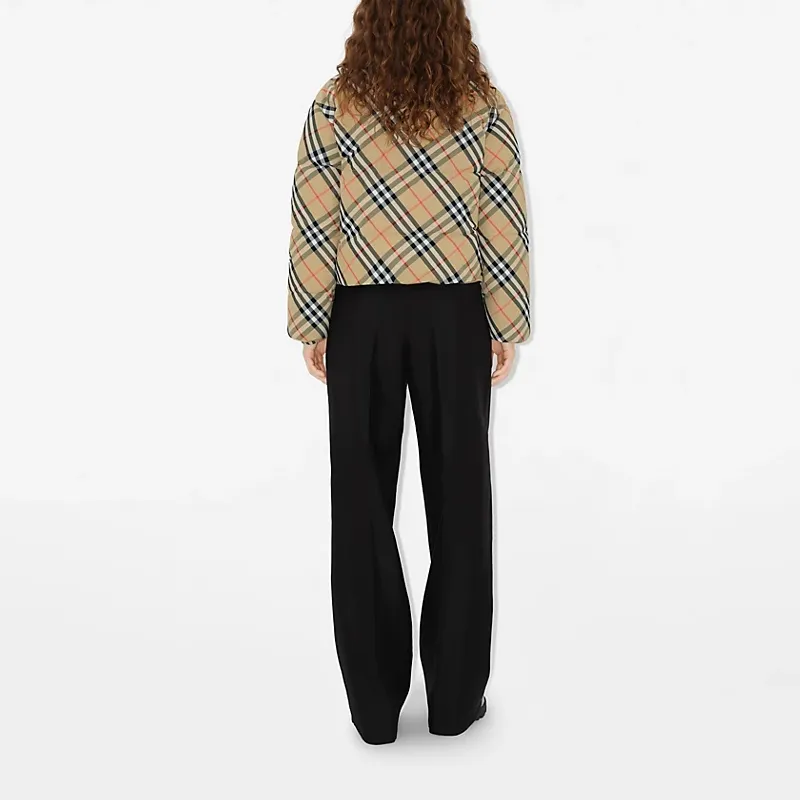 Burberry Checked Zip Up Reversible Down Jacket-2