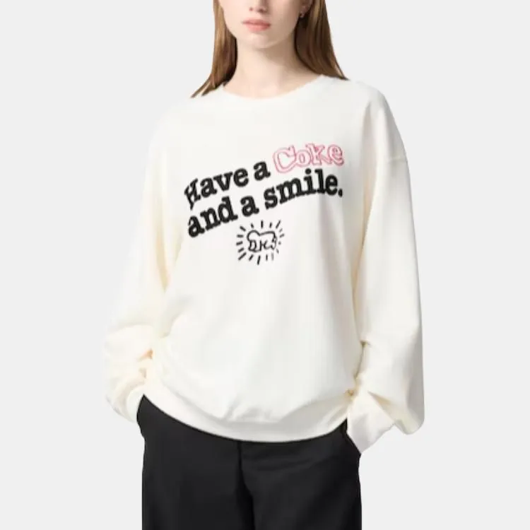 Coca cola X Keith Haring X UNIQLO Keith Haring X Coca Cola Collaboration Sweatshirts Unisex White-3