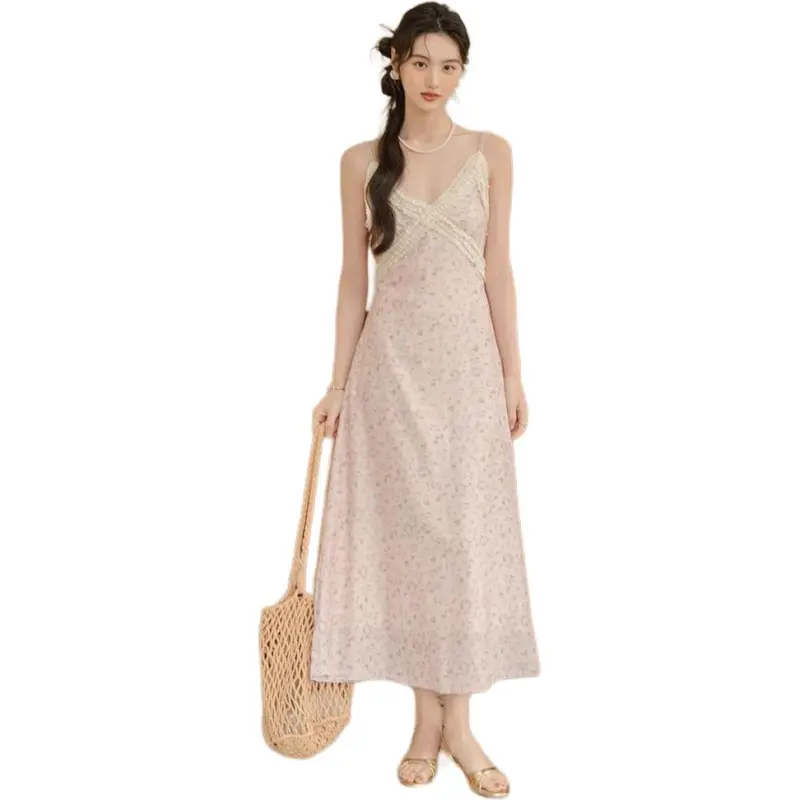 GOSO Slip Dresses Women's Pink-2