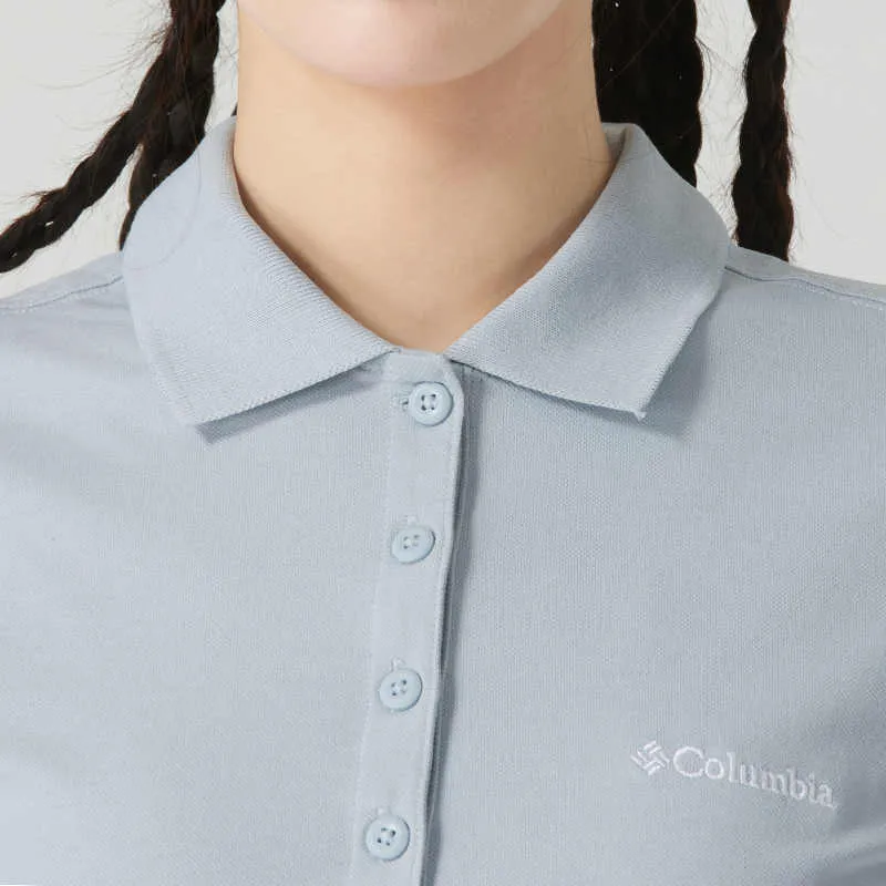 Columbia Polo Shirt Women's Light Blue-4