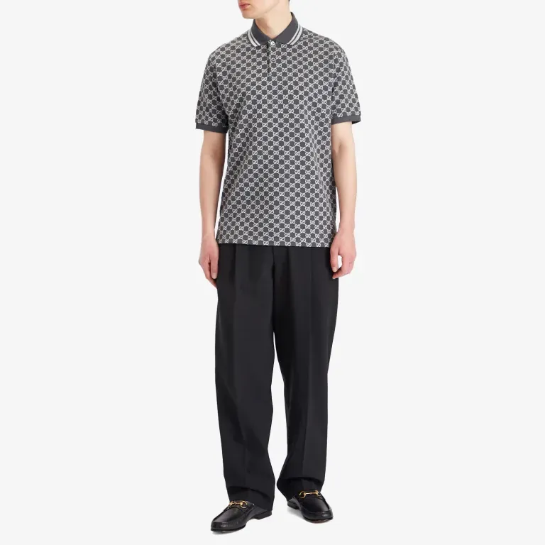 GUCCI SS25 Polo Shirt Men's Dark Gray-1