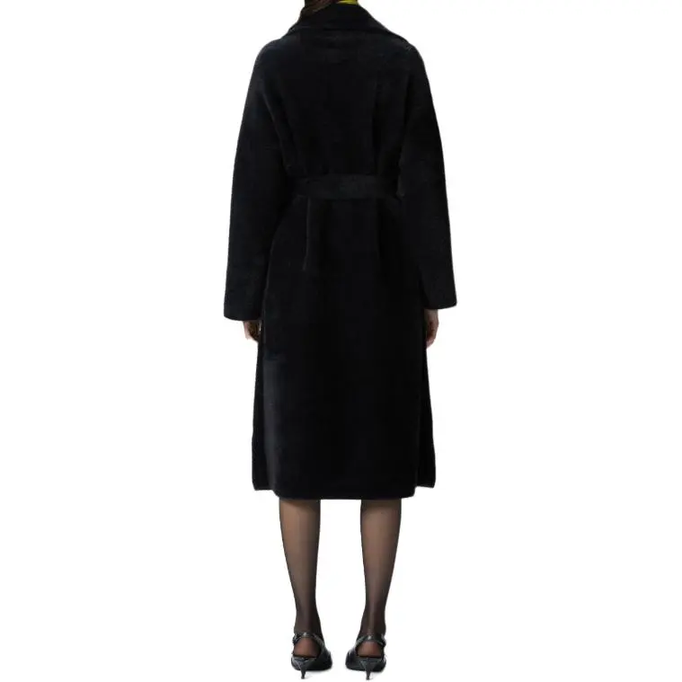 PINKO Uvaggio Belted Fur Coat-3