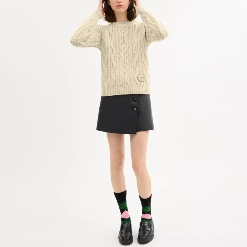 COACH FW24 Sweater Women's Cream-1