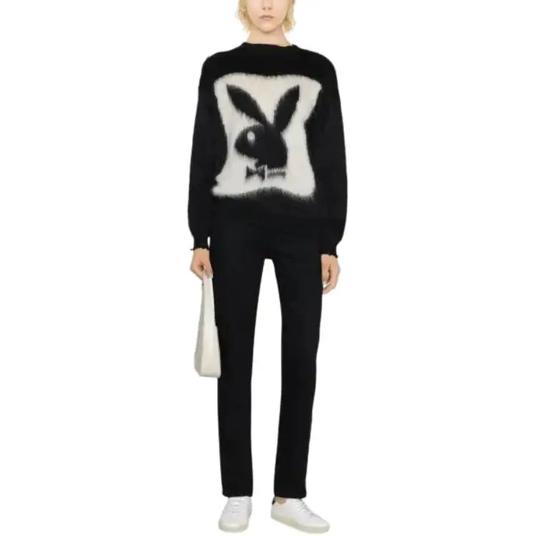 SAINT LAURENT 2010s X Playboy Logo print Sweater-2