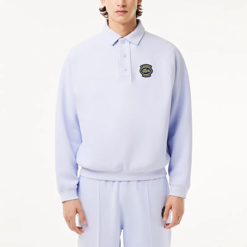 LACOSTE Logo appliqué Polo collar Sweatshirt-2