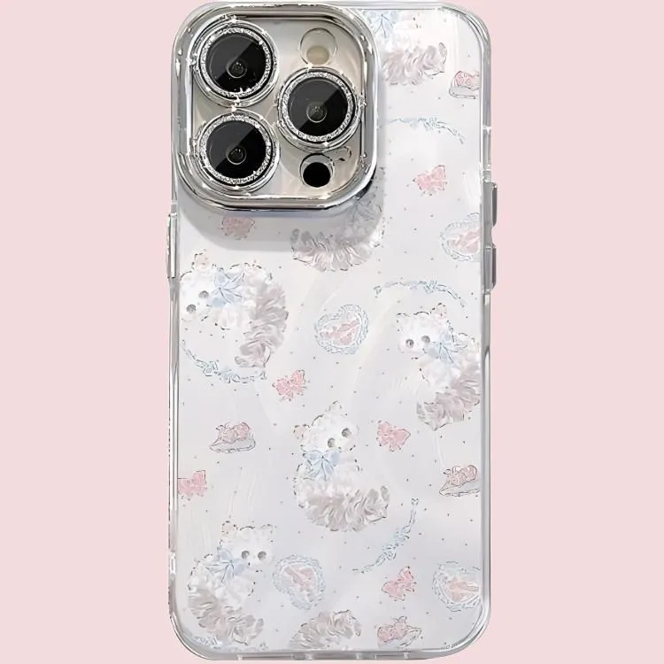Wei Xin Acrylic Material Heart Kitten Phone Cases Compatible With IPhone 16/15 Pro Max/Apple 13/14 Pro Max Collection-1