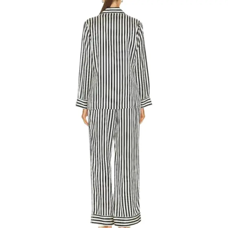 Olivia Von Halle Pajama Set Women's Black-1