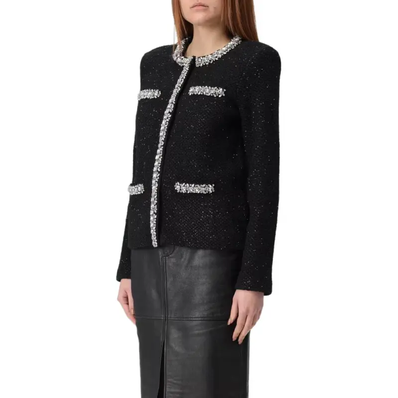Self portrait Sequin Knitted Cardigan-3