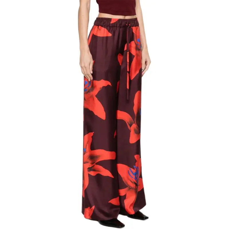 Alexander McQueen Floral Printed Wide Leg Trousers-3
