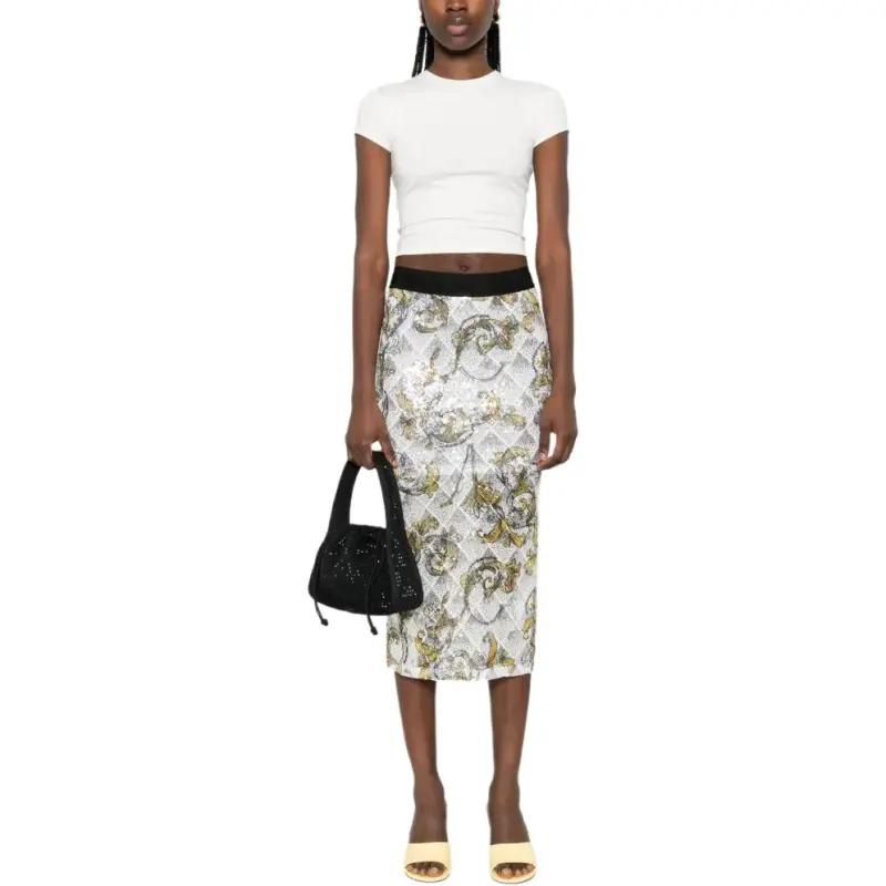 VERSACE JEANS COUTURE Barocco Midi Skirt-1