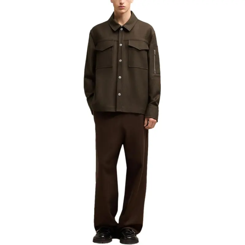 AMIPARIS Button up Wool Shirt Jacket-3