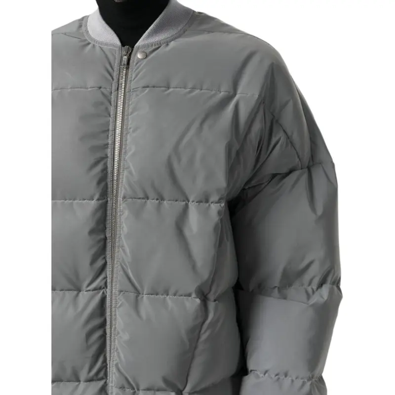 RICK OWENS Collarless Padded Jacket-4