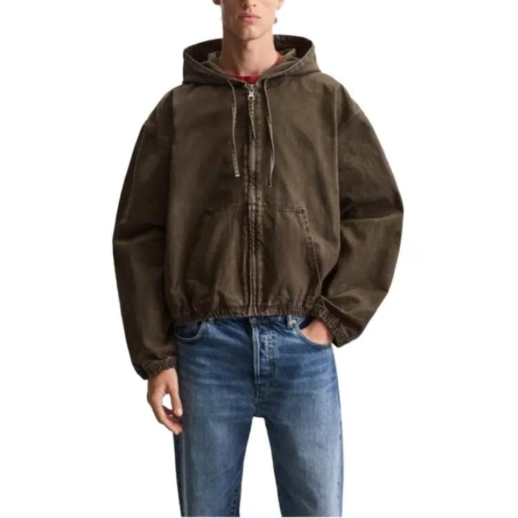 ZARA Jackets Men Brown-3